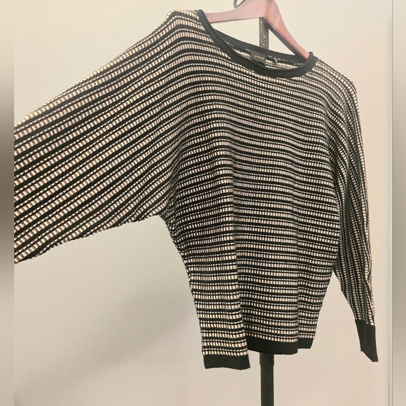 Cyrus Black and Cream Men's Crewneck Sweater - Picture 3 of 6